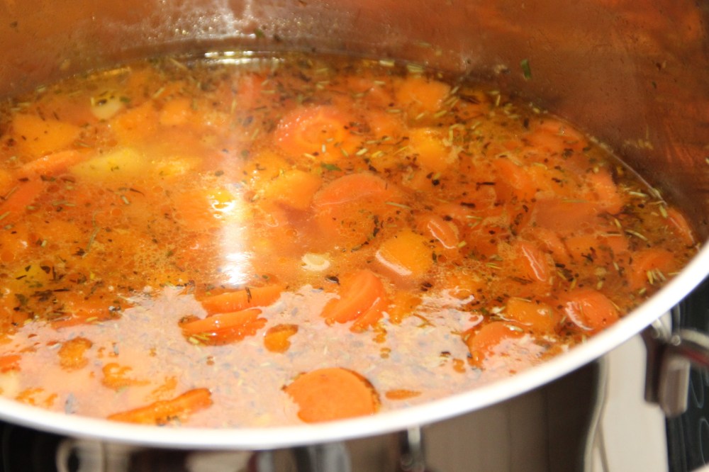 Kürbis Karotten Suppe mit Wasabi Sahne (9)